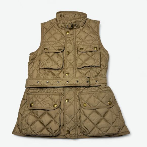 Polo Ralph Lauren Vest Womens Medium Quilted Down Belted Utility Pockets - Picture 1 of 11